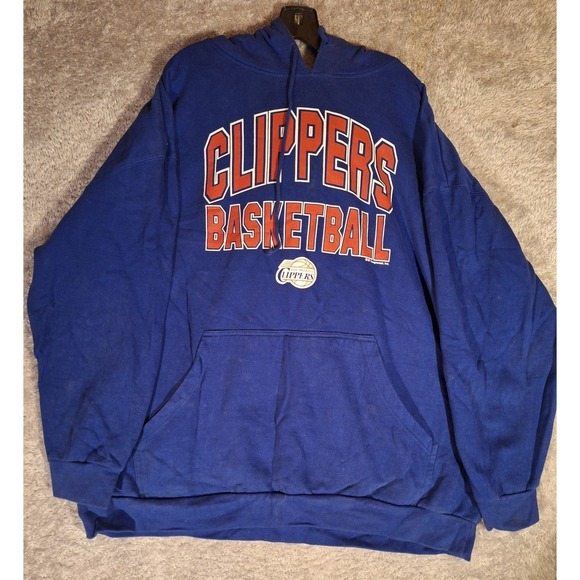 Majestic Other - NBA Majestic Mens LA Clippers Basketball Hoodie Royal Blue Size 4X Sweatshirt